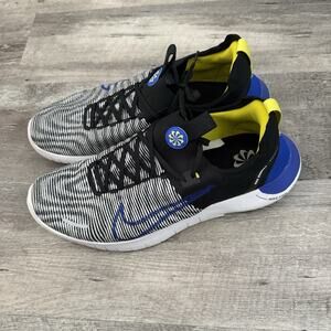NIKE FREE RN Flyknit Next Nature Mens Size 15 Black White Blue Running Shoes